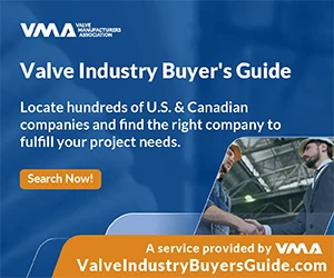 VMA Valve Industry Buyers Guide banner - find U.S. and Canadian valve companies for your project