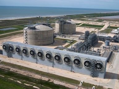 A photo of the Freeport LNG facility