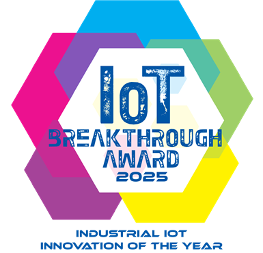 Graphic award emblem for Industrial innovation of the year breakthrough award.
