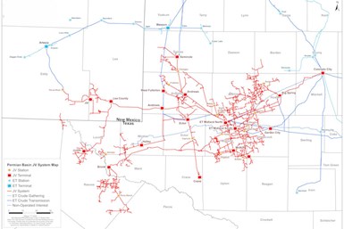 Map of all pipelines and water lines owned by new joint venture
