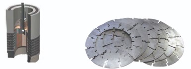 Multi-stack plate clean compressible fluid and laser-cut stack disks